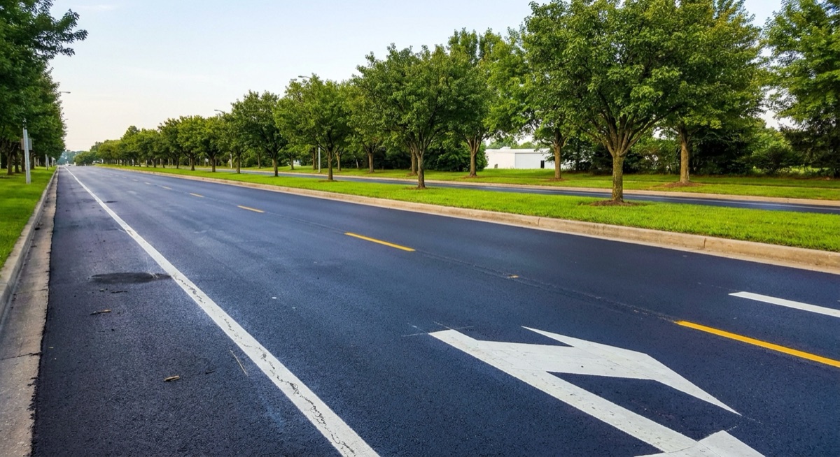 Freshly paved asphalt driveway Arlington VA