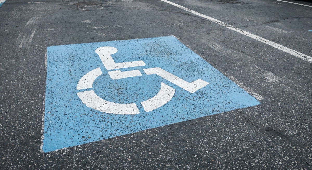ADA handicapped parking space striping Arlington VA